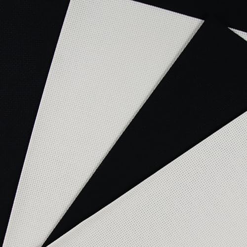 KCS 4/6 pc of 12" x 18" 30cmx45cm 16CT Counted Cotton Aida Cloth Cross Stitch Fabric (Antique White+Black, 4 pc) - color: Antique White+black, size: 4 pc