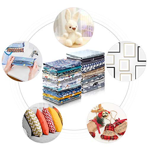 Tatuo 30 Pieces 10 x 10 Inches Cotton Fabric Bundle Squares Patchwork Floral Fabric Sewing Quilting Bundles Assorted Pattern Cloth for DIY Scrapbook Craft Making - style: Classic