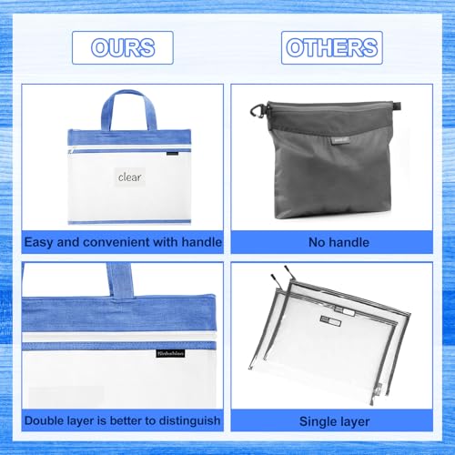 Zhehao 6 Pcs Project Bags for Quilting, Book Pouch Bags 14 x 11 Inch
