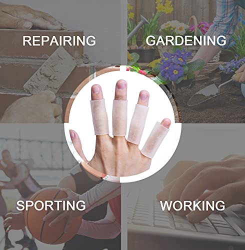 Sumifun Finger Sleeves, 8PCS Gel Thumb Finger Tubes for Arthritis, Trigger Finger Pain, Silicone Fingers Protector for Golf, Basketball, Golf, Rugby, Cracked Finger - color: 4pair(8pcs)