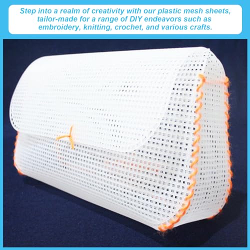 20 Pieces 7 Count Plastic Canvas Sheets, 8x12in Plastic Mesh Sheet - size: 8x12-20pcs