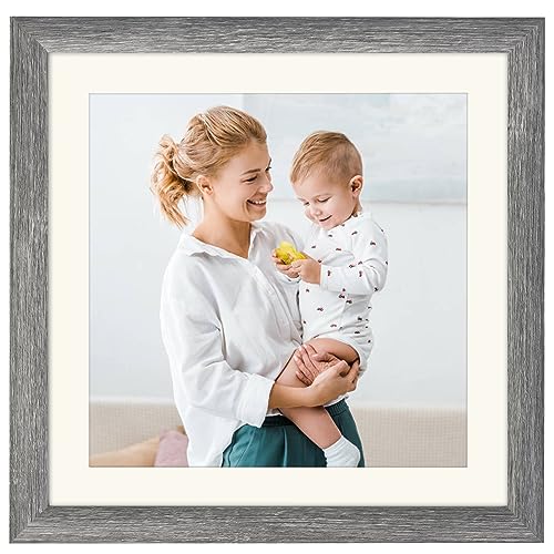 AEVETE Picture Frame 10x10 Gray Photo Frames Rustic for Wall and Desk Decor - color: Rustic Gray, size: 10x10
