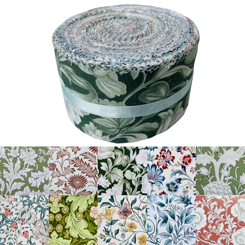 40P Cotton Jelly Roll Fabric Strips for Quilting and Sewing Morris A - color: Morris a