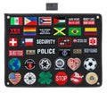 25"x18" Tactical Patch Display Banner, Hook and Loop Patch Holder Wall Hanging Cloth, Patch Collection Organizer Board for Man Cave, Bedroom, Office, Tactical Gear Room Showing Hook Loop Emblems - size: 25x18 inch
