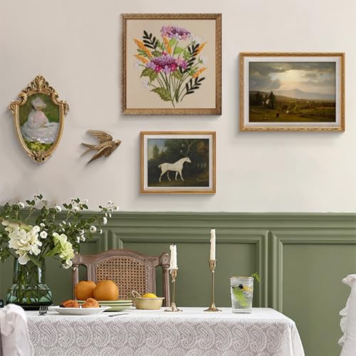 COCOMOX Flowers Embroidery Kit for Beginners, Hand Craft Gift for Adults - color: Full-blown flower