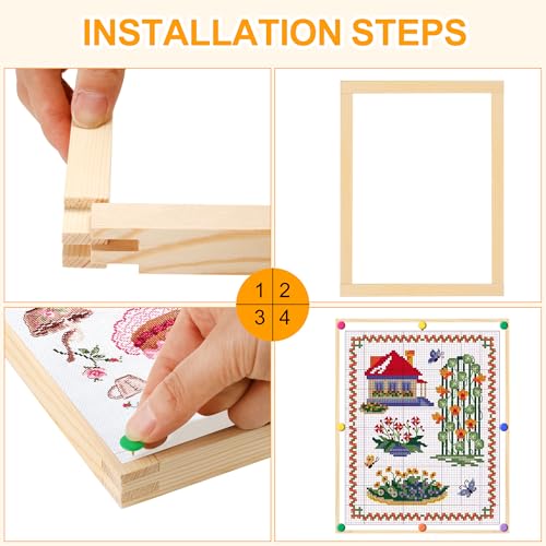 40 Pcs 10 Sizes Needlepoint Stretcher Bars for Needlework