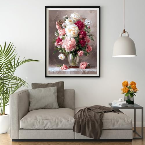 Moohue 14 ct Counted Cross Stitch Kits for Adults Flowers Cross Stitch Patterns Stamped Printed Cross Stitch Kits (Flowers 16) - color: Flowers 16