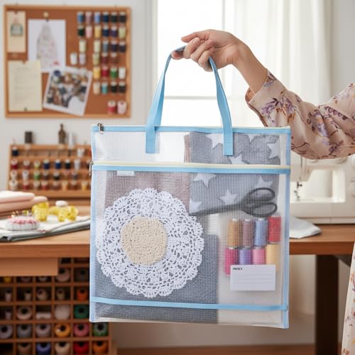 Sewing Needlepoint Project Bag, Sewing Craft Storage for Quilter 16.5 in