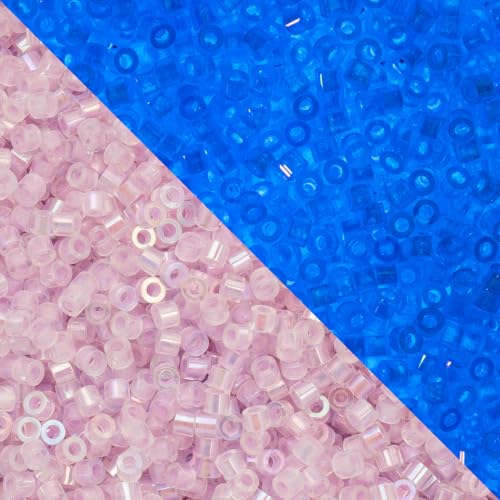 John Bead 25g Cylin Beads Violet Glow in Dark AB 11/0 Glass Cylindrical Seed Beads for Jewelry Bracelets Necklaces Earrings Making Embroidery - color: Violet Glow in Dark AB