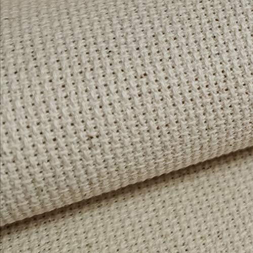 KCS 4/6 pc of 12" x 18" (30cmx45cm) 18CT Counted Cotton Aida Cloth Cross Stitch Fabric (6 pc, White+Oatmeal+Khaki) - color: White+oatmeal+khaki, size: 6 pc