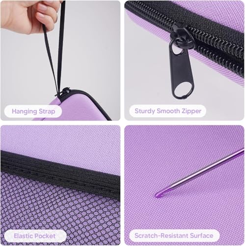 Neck Light with Storage Case, 3 Colors Dimmable Reading Light - color: Dark Purple Light with Storage Case