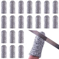 20 Pcs Finger Cots Cut Resistant Protector Reusable Fingertip Gloves Cover Large Finger Nail Sleeves Fabric Thumb Protection Guards Kitchen Hand Sewing Food Cutting Sculpture Carving Work Supplies
