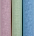 KCS 3 pc of 15" x 18"(38cmx45cm) Counted Cross Stitch Cotton Aida Cloth Needlework Rolled Fabric Box,16CT,Light Blue+Pink+Light Green - color: Light Blue+pink+light Green, size: 16CT