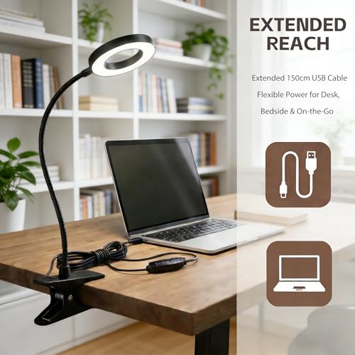 Sunny Power LED Clip On Book Light Eye-Care Bedside Reading Light for Kids