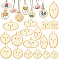 ZOCONE 18 Pack Mini Embroidery Hoops - Small Round & Oval Wood Hoops for DIY Embroidery Jewelry - style: 18 Pack Round+Oval Hoops