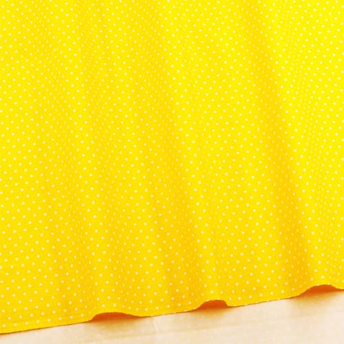Yellow Print Cotton Fabric Fat Quarter Bundles - Quilting Fabric Material for Sewing, Patchwork Quilt, Apparel, Bags, Upholstery, and Crafts, 7 pcs 15.7" x 19.7" Pre Cut - color: Bright Yellow