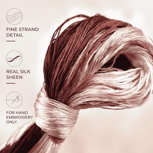 Mulberry Silk Floss Embroidery Thread Floss-Cross Stitch Threads China Silk Woven Jewelry Threads DIY Sewing Kits (55) - color: 55
