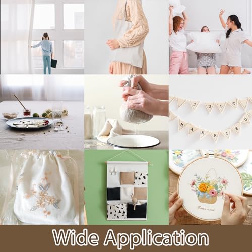 100% White Cotton Fabric 10 Yards 59 Inches Wide Cotton Quilting Fabric by The Yard, Soft Embroidery Muslin Fabrics for Sewing Material Apparel Cloth - color: White, size: 10 Yards