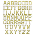 J.CARP 52Pcs Gold Alphabet A to Z Patches, Iron on Sew on Letters for Clothing, Hats, Shoes, Backpacks, Handbags, Jeans, Jackets etc. - color: 52pcs, Gold