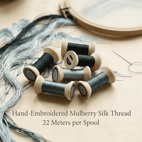 Natural 100% Mulberry Handmade Embroidery Silk Thread Silk Floss (49) - color: 49