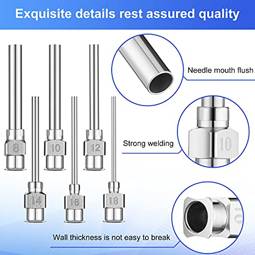 Honoson 24 Pcs Industrial Blunt Tip Dispensing Needle