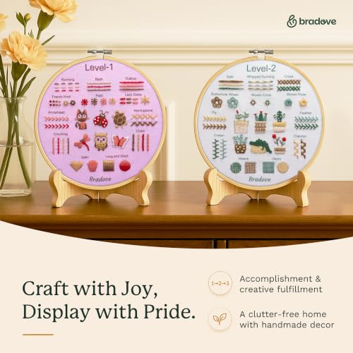 Bradove Beginner Embroidery Kit for Adults and Kids