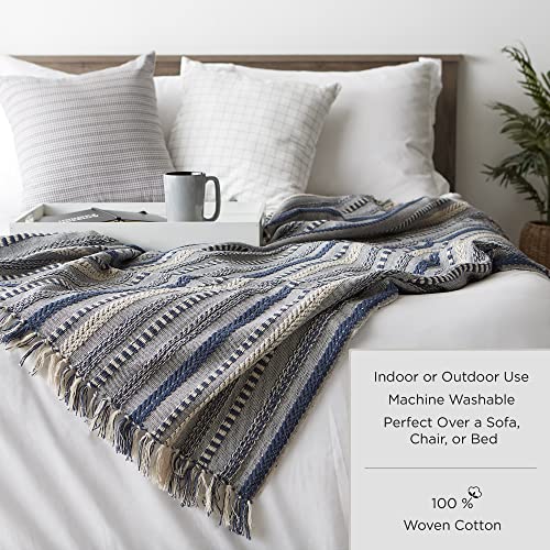 DII Diamond Throw Collection Cotton Woven, 50x60, Jadeite - color: Jadeite