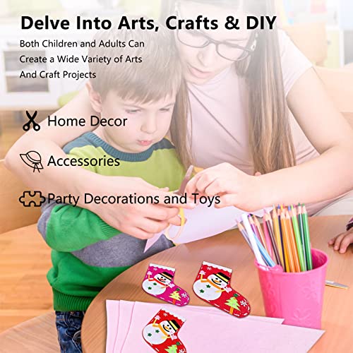 Jtnohx Soft Felt Sheets Felt Fabric for Crafts 4 Colors 40Pcs Red Series - color: Red Series