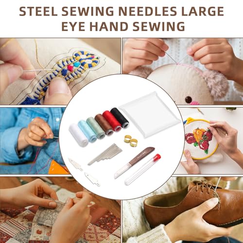 Losaria 38-Piece Hand Sewing Kit - Needle and Thread Repair Set - color: Green