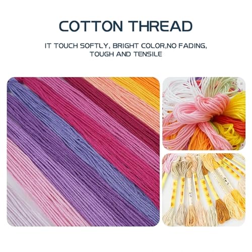 Joyhoor Stamped Cross Stitch Kits for Beginners, Needlepoint Kits for Adults, 11CT Counted Embroidery Kits-Enchanting Waterfall 18x18 inchs - color: Artstyle13
