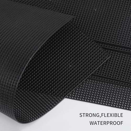 6 PCS 14 Count Plastic Mesh Canvas Sheets, 11x8.2 inch Plastic Cross Stitch Canvas for Cross Stitch, Embroidery, Knit,Crochet DIY Projects and Embroidery Making (Black) - color: Black