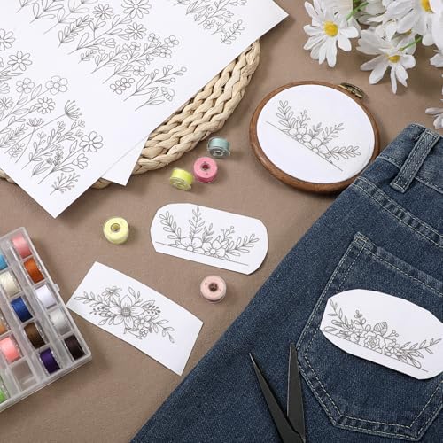 4 Sheets Embroidery Paper Wash Away - Water Soluble Stabilizer for Embroidery Patterns, Stick and Stitch for Hand & Machine Sewing, Stitch Book Supplies & Accessories