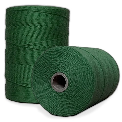 100% Cotton Loom Warp Thread (Green), 8/4 Warp Yarn (800 Yards), Perfect for Weaving: Carpet, Tapestry, Rug, Blanket or Pattern - Warping Thread for Any Loom - color: Green