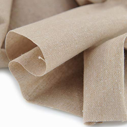 Rose Flavor Pre-Cut Quilting Linen Fabric,Craft Cloth,DIY for Sewing Crafting 60" by 1 Yard(Khaki) - color: Khaki