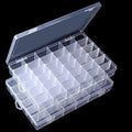 Gospire 2PCS 36 Grids Clear Plastic Jewelry Box Organizer Storage Container - color: Clear-36 Grids*2
