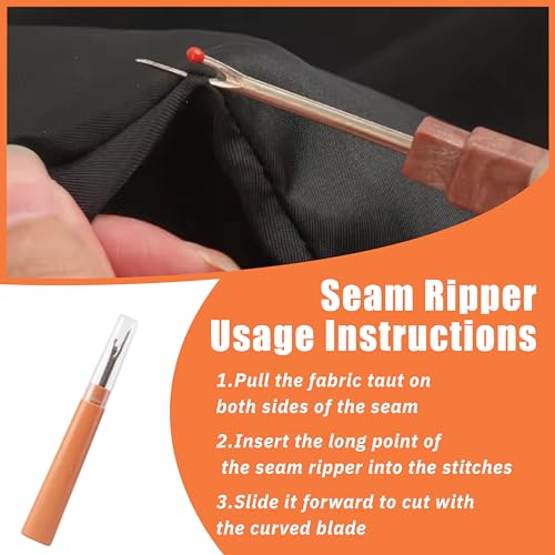 42 Pcs Sewing Tool Set, Big Eye Steel Sewing Needle Kit, Includes Needles, Threader, Ripper, Tape Measure & More, Complete Hand Sewing Set for Beginners, Craft Enthusiasts & Daily Use