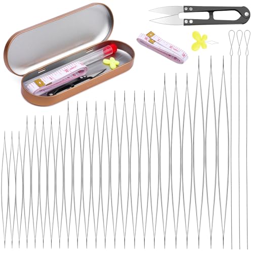 GarfxG 32 PCS Beading Needles Set, Big Eye Twisted Beading Needles - style: 32 PCS