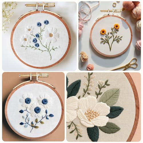 Caydo 3 Pieces 3 Inch Embroidery Hoops, Beech Wood - style: 3PCS 3 Inch