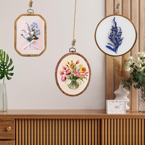 9Pcs Embroidery Hoops,Cross Stitch Frame for Display,Nurge Embroidery Frame
