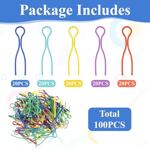 100PCS Bobbin Clips, Bobbin Holder Clips, 5 Colors Thread Spool Clip for Sewing Machine Organizing Embroidery Quilting Accessories