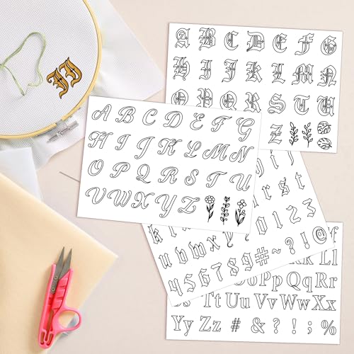 Letter Alphabet Embroidery Patterns, Water Soluble Stick and Stitch Paper - style: Letter976