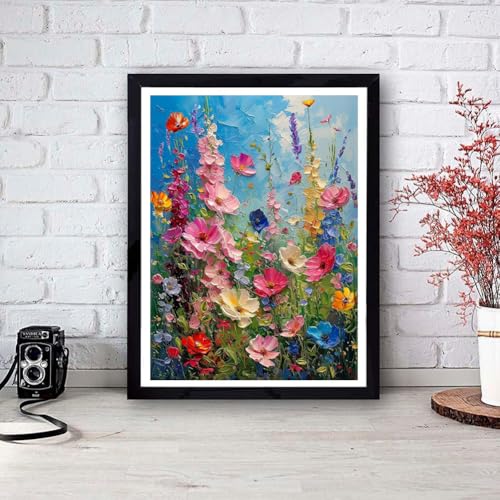 Tiwabb Wildflower Stamped Cross Stitch Kits for Adults Beginners - color: Wildflowers