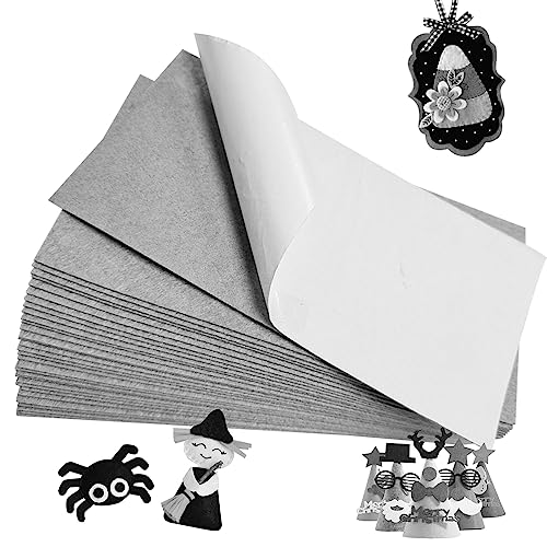 Jtnohx Self Adhesive Felt Sheets Adhesive Backed Felt Fabric Grey 4"x8" - color: Grey