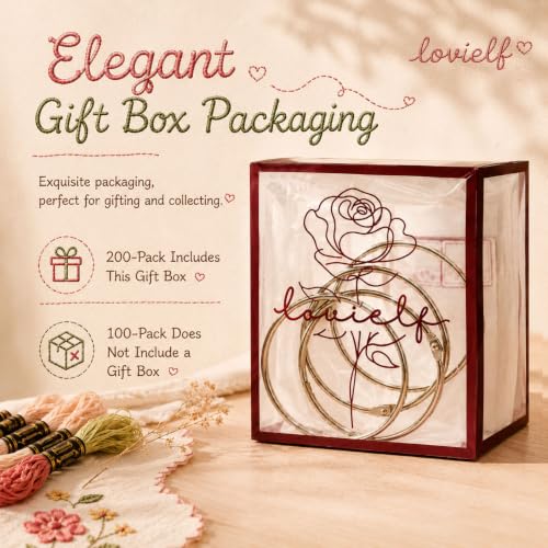 Embroidery Threads Cross Stitch Floss Bag Organizer 5.12 x 3.6 inch - 200 Pack with 4 Rings - color: 200 pack