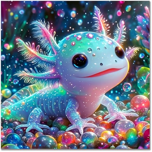 Tiwabb Salamander Stamped Cross Stitch Kits for Adults Beginners - color: Salamander