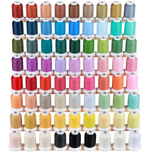 New brothread 72 Spools 40WT 100% Frosted Matt Embroidery Machine Thread - color: 72 colors - 550yd per spool, size: 40WT