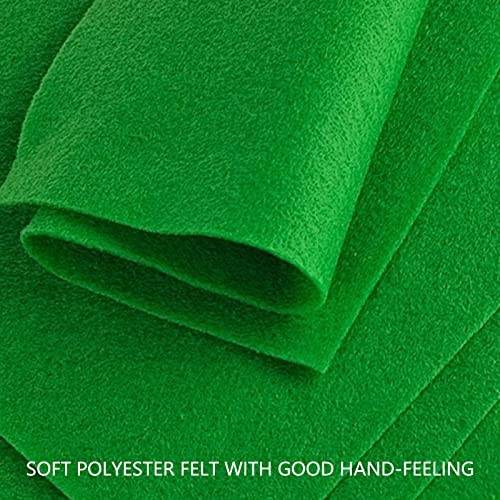 Jtnohx Color Felt Fabric Soft Felt Sheets for Crafts Green 20Pcs 8"x12" - color: Green