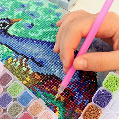Mr. Pen- Bead Storage Containers, 28 Grids, 2 Pack, Clear White - color: Clear White, size: 2 Pack-56 Pcs(6.8"x4.4"x1")