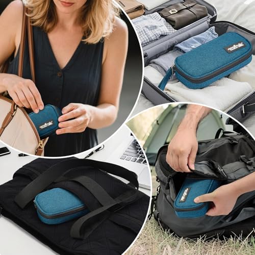 apollo walker Insulin Cooler Travel Case with Ice Packs and Insulation - color: Teal, size: Small