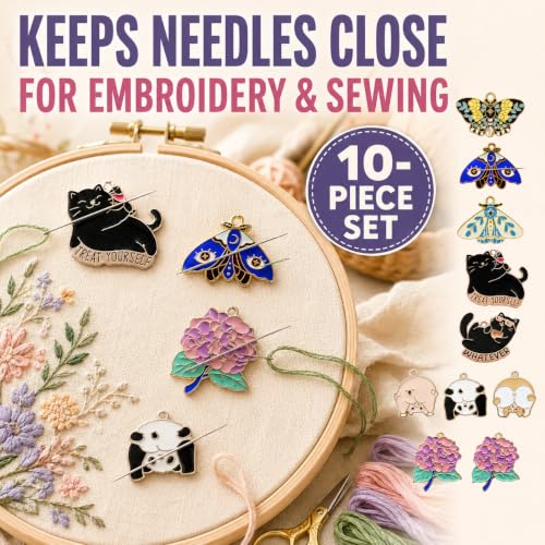 HENYANMHXH Needle Minder Magnetic Needle Keeper for Cross Stitch - color: 10 pcs